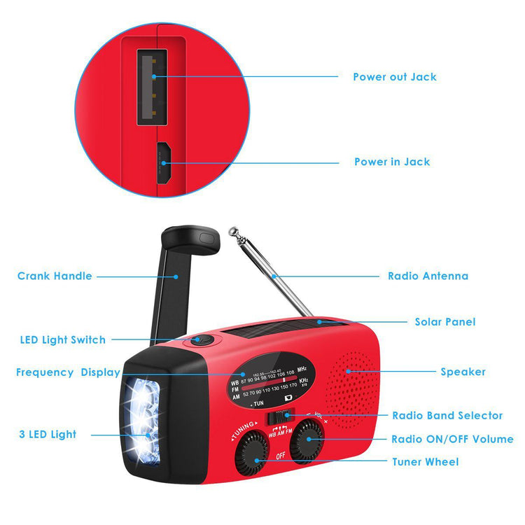 Solar Power Crank Radio