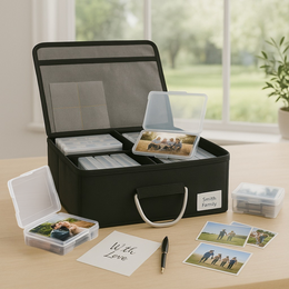 Fire & Water-Resistant Photo Archiving Organizer