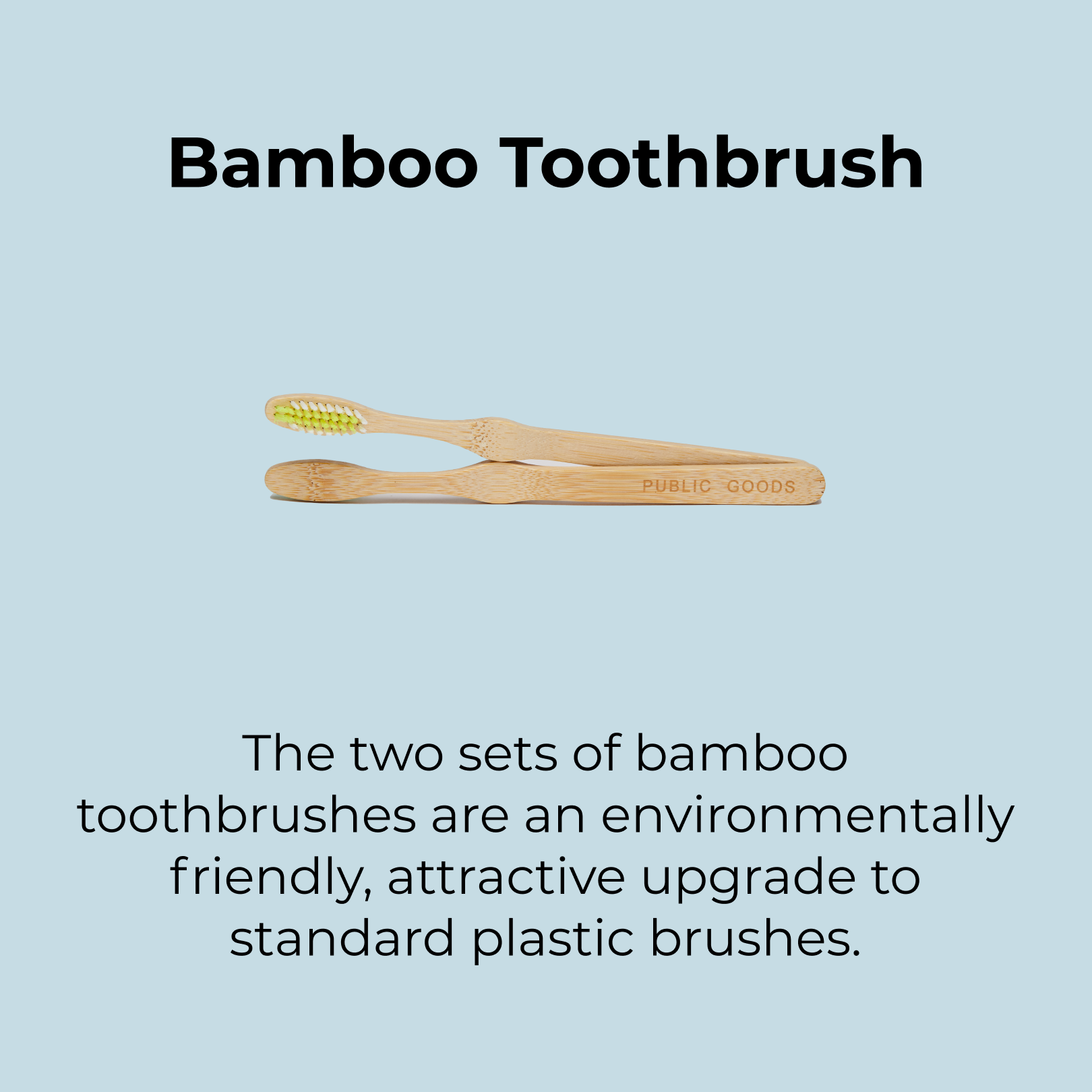 2x Bamboo Toothbrush